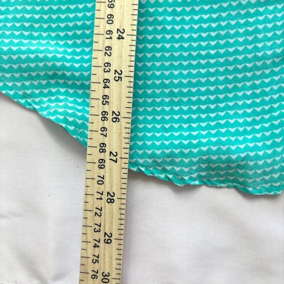 Joie - Long Sleeve Pullover Silk Blouse - Triangle Pattern - Mint Grn - Size XS - Picture 5 of 11